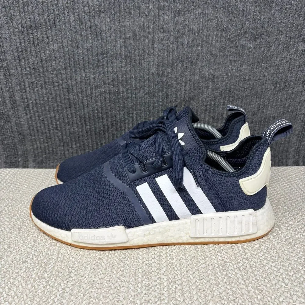 Adidas NMD R1 Collegiate Navy Blue White Gum Athletic Shoes Mens 11 G55574